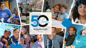 Boys & Girls Club Stoneham & Wakefield 50th Anniversary Announcement Banner